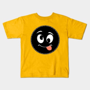 Funny tongue out smiley face Kids T-Shirt